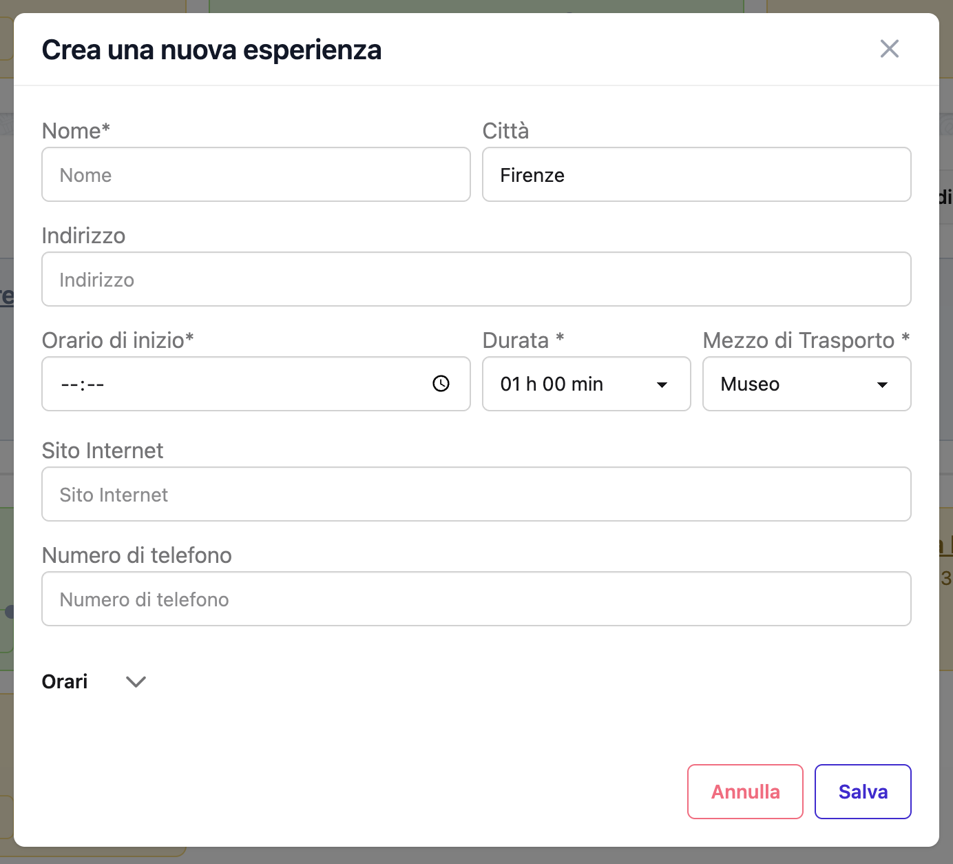 Form Esperienza