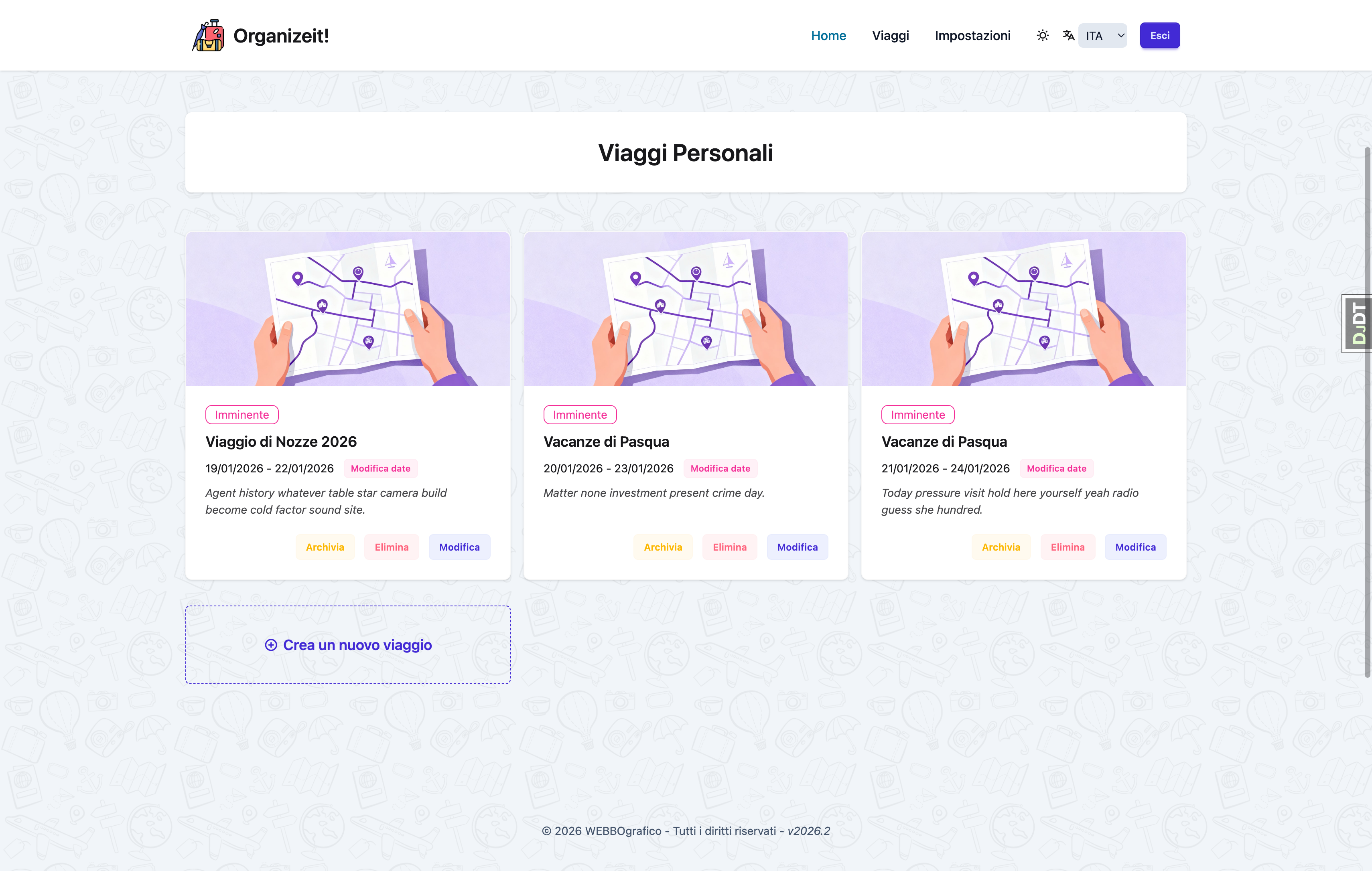 Organize It - Lista Viaggi