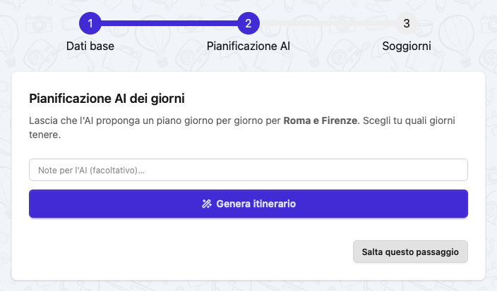 Passaggio pianificazione AI